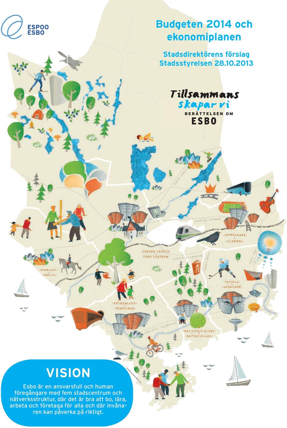 2013 B ERÄTTELSEN OM VISION Esbo är en ansvarsfull och human föregångare