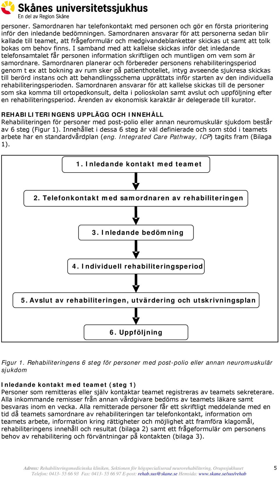 I samband med att kallelse skickas inför det inledande telefonsamtalet får personen information skriftligen och muntligen om vem som är samordnare.