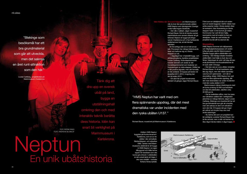 interaktiv teknik berätta dess historia. Idén kan snart bli verklighet på Marinmuseum i Neptun En unik ubåtshistoria Karlskrona.