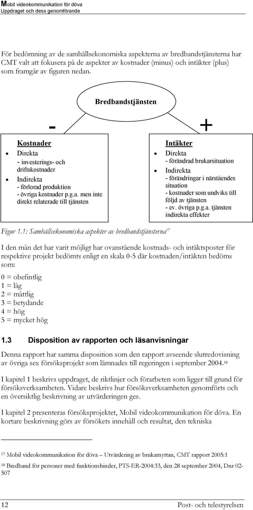 1: Samhällsekonomiska aspekter av bredbandstjänsterna 17 Intäkter Direkta - förändrad brukarsituation Indirekta - förändringar i närståendes situation - kostnader som undviks till följd av tjänsten -