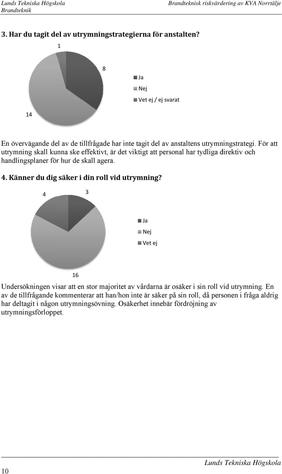 För att utrymning skall kunna ske effektivt, är det viktigt attt personal har tydliga direktiv och handlingsplaner för hur de skall agera. 4.