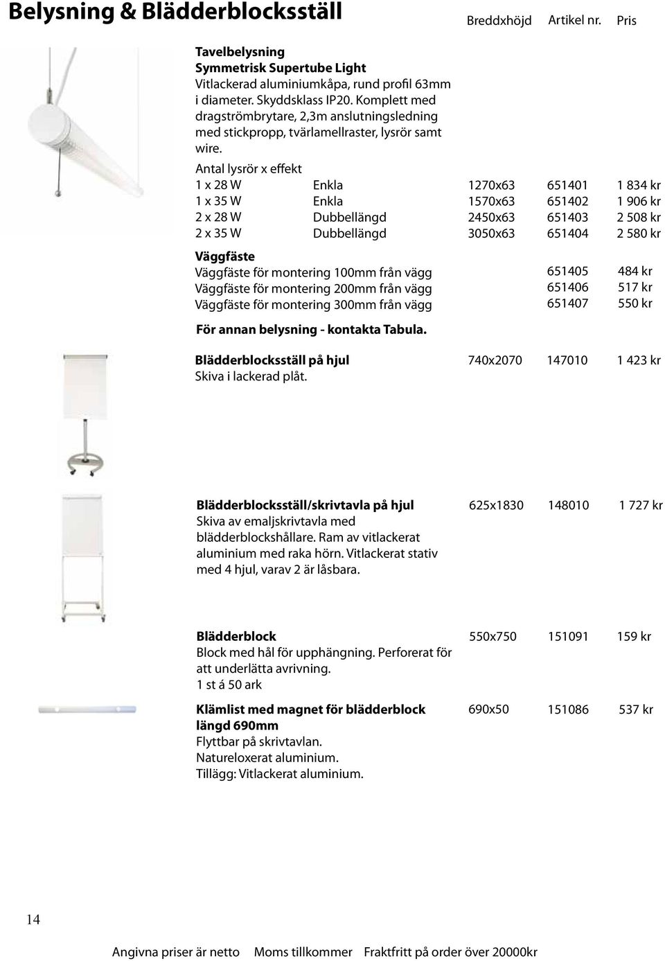 Antal lysrör x effekt 1 x 28 W 1 x 35 W 2 x 28 W 2 x 35 W Enkla Enkla Dubbellängd Dubbellängd 1270x63 1570x63 2450x63 3050x63 651401 651402 651403 651404 1 834 kr 1 906 kr 2 508 kr 2 580 kr Väggfäste