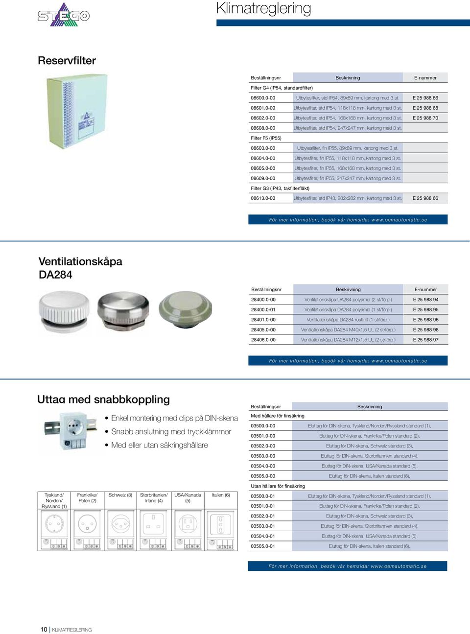 0-00 Utbytesfilter, fin IP55, 89x89 mm, kartong med 3 st. 08604.0-00 Utbytesfilter, fin IP55, 118x118 mm, kartong med 3 st. 08605.0-00 Utbytesfilter, fin IP55, 168x168 mm, kartong med 3 st. 08609.