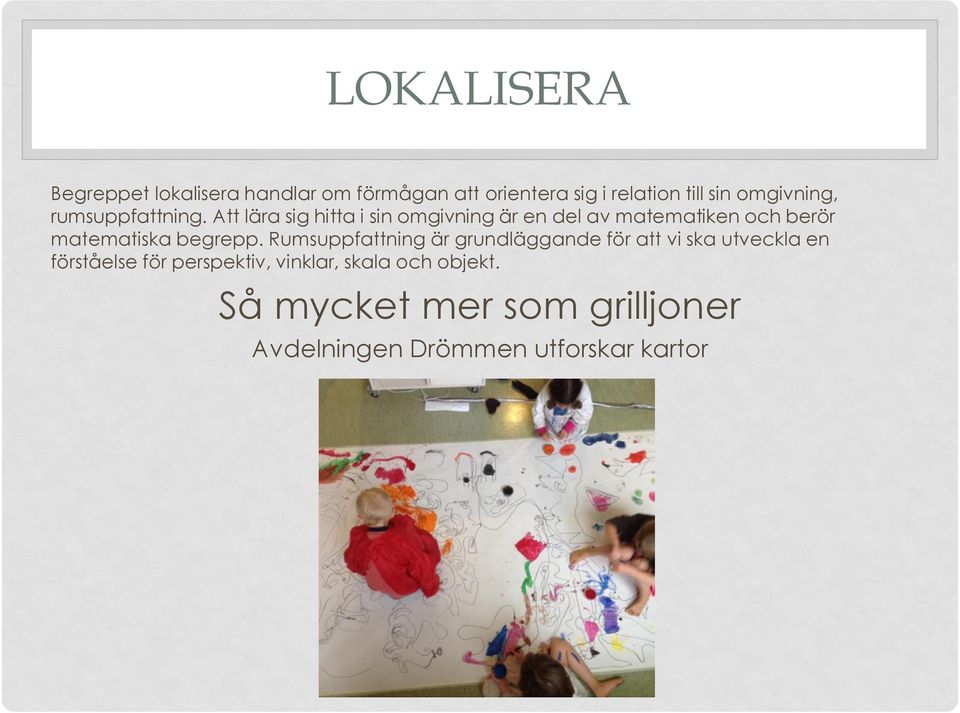 Att lära sig hitta i sin omgivning är en del av matematiken och berör matematiska begrepp.
