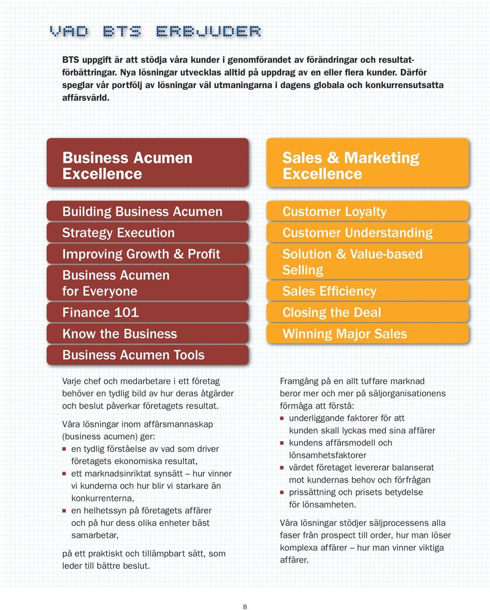 Business Acumen Excellence Building Business Acumen Strategy Execution Improving Growth & Profit Business Acumen for Everyone Finance 101 Know the Business Business Acumen Tools Varje chef och