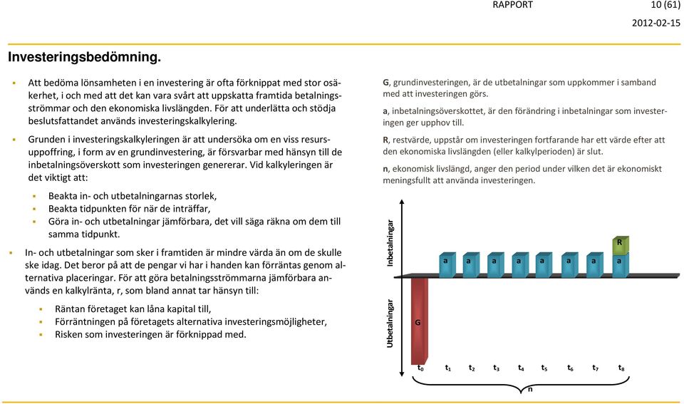 För att underlätta och stödja beslutsfattandet används investeringskalkylering.