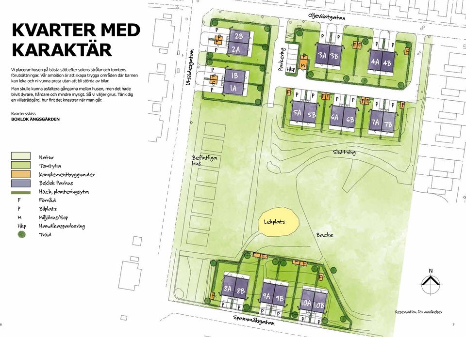 Man skulle kunna asfaltera gångarna mellan husen, men det hade blivit dyrare, hårdare och mindre mysigt. Så vi väljer grus. Tänk dig en villaträdgård, hur fint det knastrar när man går.