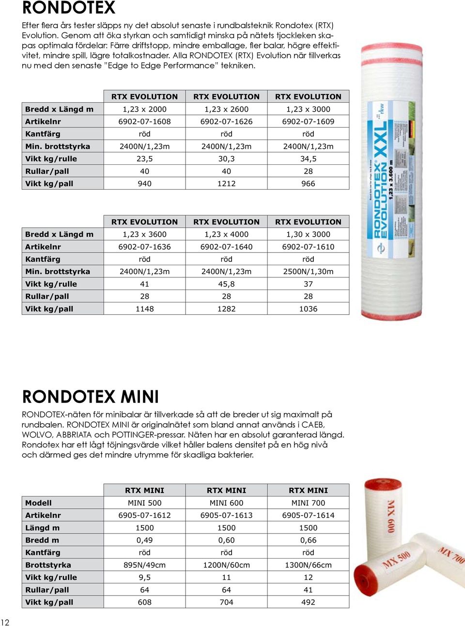 Alla RONDOTEX (RTX) Evolution när tillverkas nu med den senaste Edge to Edge Performance tekniken.