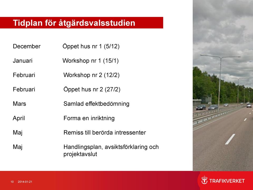 (27/2) Mars April Maj Maj Samlad effektbedömning Forma en inriktning Remiss