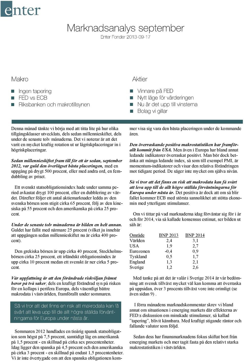 Sedan millennieskiftet fram till för ett år sedan, september 2012, var guld den överlägset bästa placeringen, med en uppgång på drygt 500 procent, eller med andra ord, en femdubbling av priset.