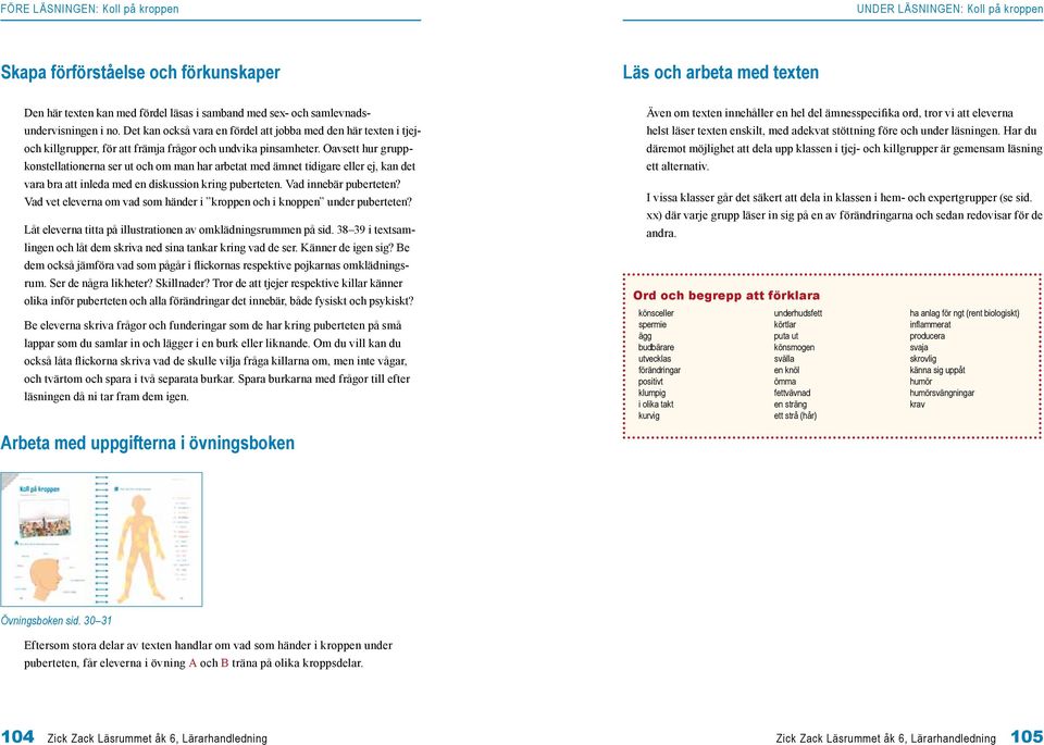 Oavsett hur gruppkonstellationerna ser ut och om man har arbetat med ämnet tidigare eller ej, kan det vara bra att inleda med en diskussion kring puberteten. Vad innebär puberteten?