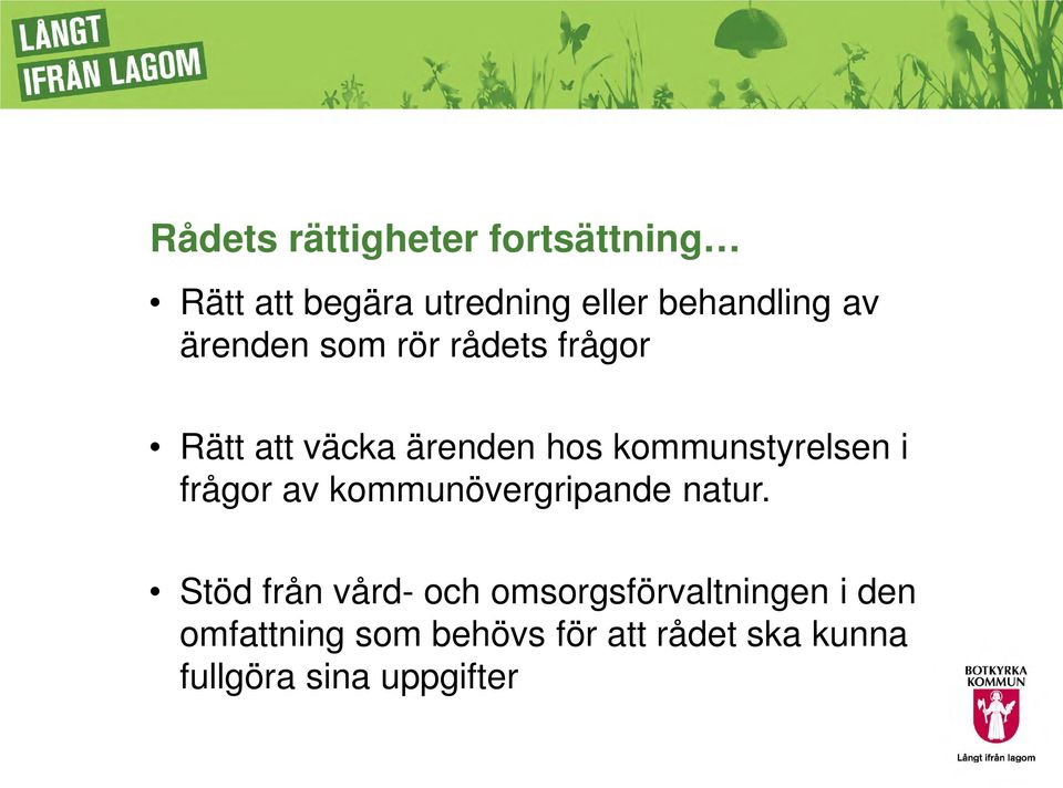 i frågor av kommunövergripande natur.