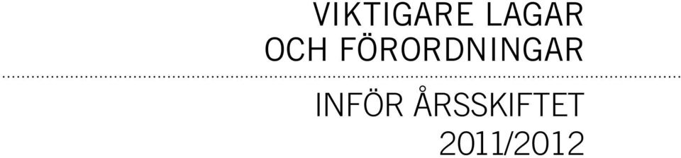 FÖRORDNINGAR