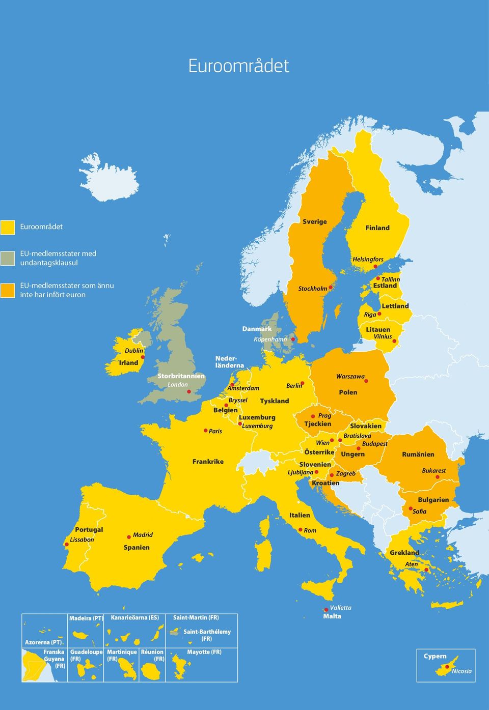 Slovenien Ljubljana Zagreb Kroatien Italien Polen Litauen Vilnius Slovakien Bratislava Budapest Ungern Rumänien Bukarest Bulgarien Portugal Lissabon Madrid Spanien Rom Grekland Aten