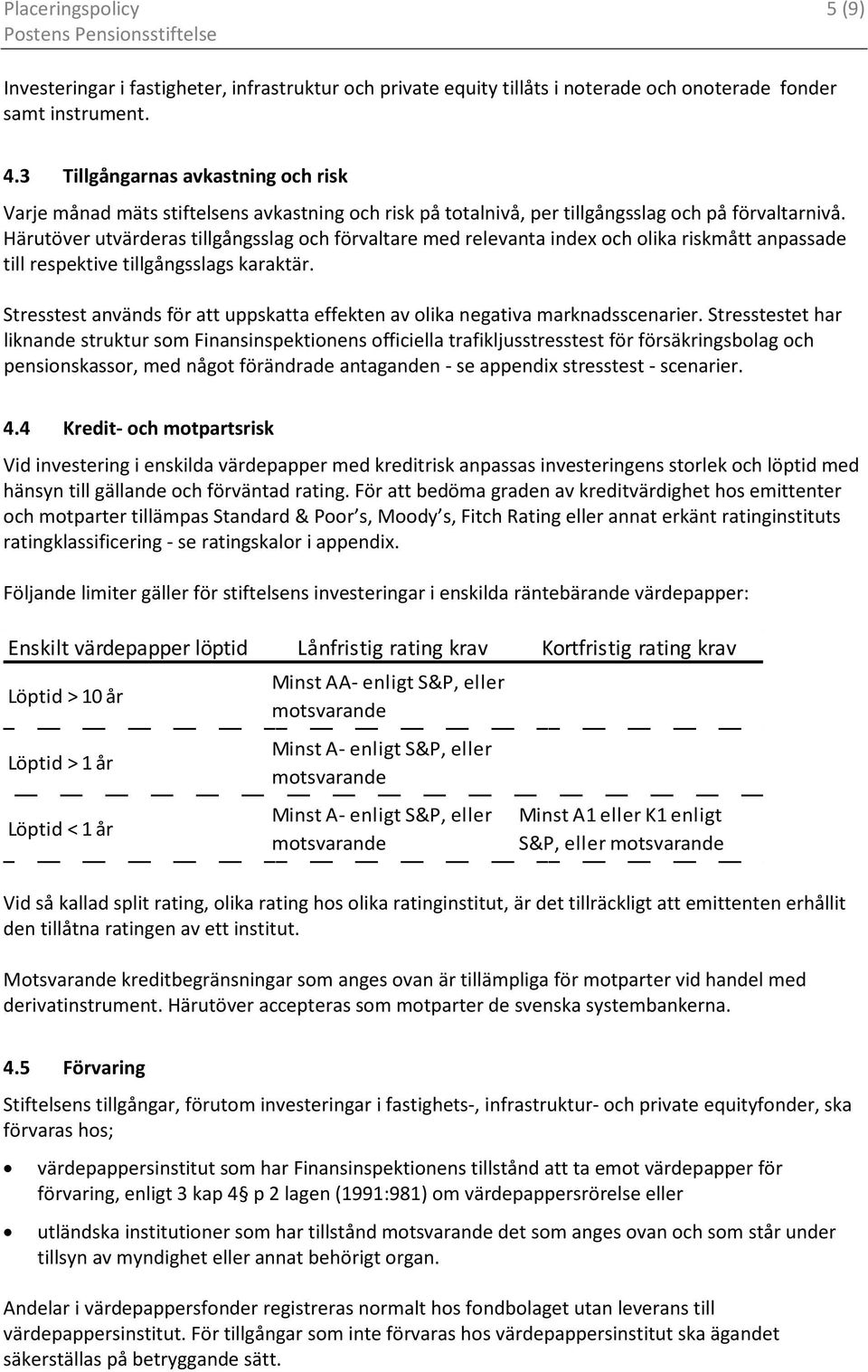 Härutöver utvärderas tillgångsslag och förvaltare med relevanta index och olika riskmått anpassade till respektive tillgångsslags karaktär.