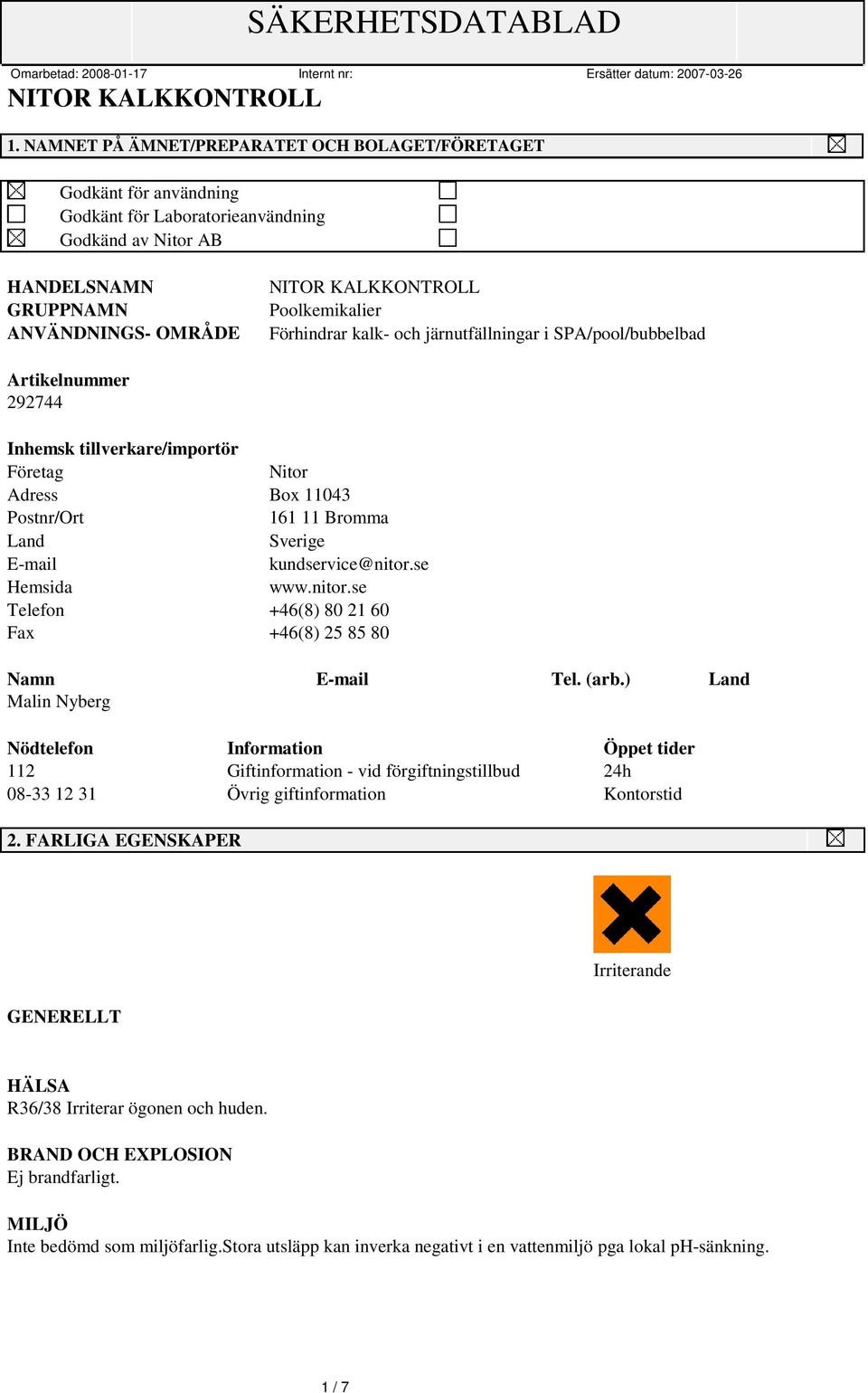 se Hemsida www.nitor.se Telefon +46(8) 80 21 60 Fax +46(8) 25 85 80 Namn E-mail Tel. (arb.