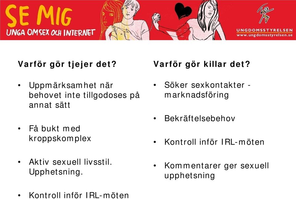 kroppskomplex Aktiv sexuell livsstil. Upphetsning. Varför gör killar det?