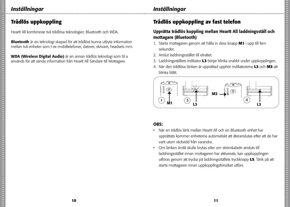 WDA (Wireless Digital Audio) är en annan trådlös teknologi som bl a används för att sända information från HearIt All Sändare till Mottagare.