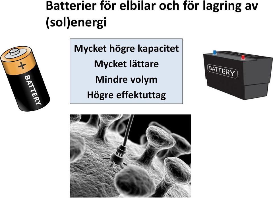 högre kapacitet Mycket lättare