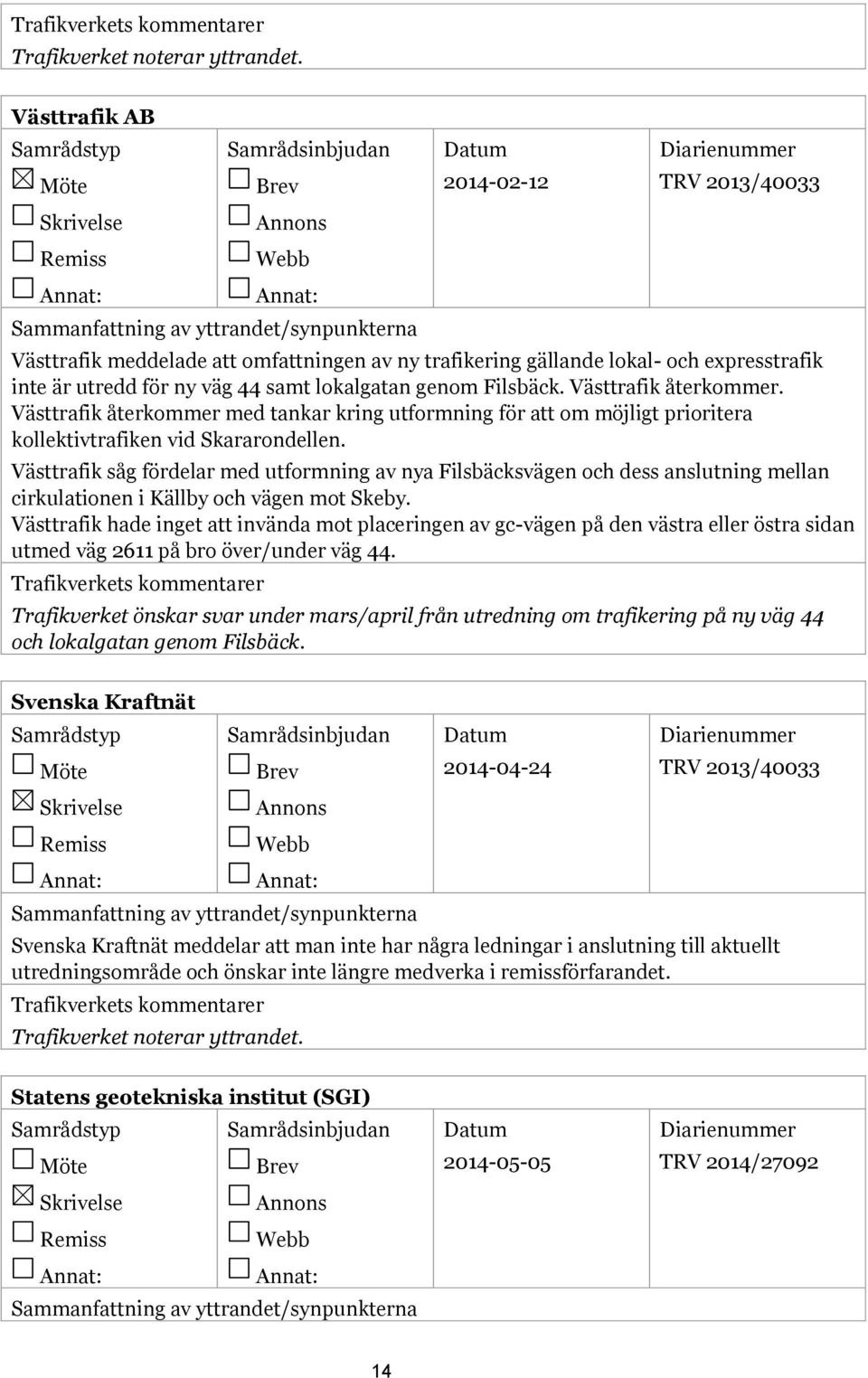 Västtrafik såg fördelar med utformning av nya Filsbäcksvägen och dess anslutning mellan cirkulationen i Källby och vägen mot Skeby.