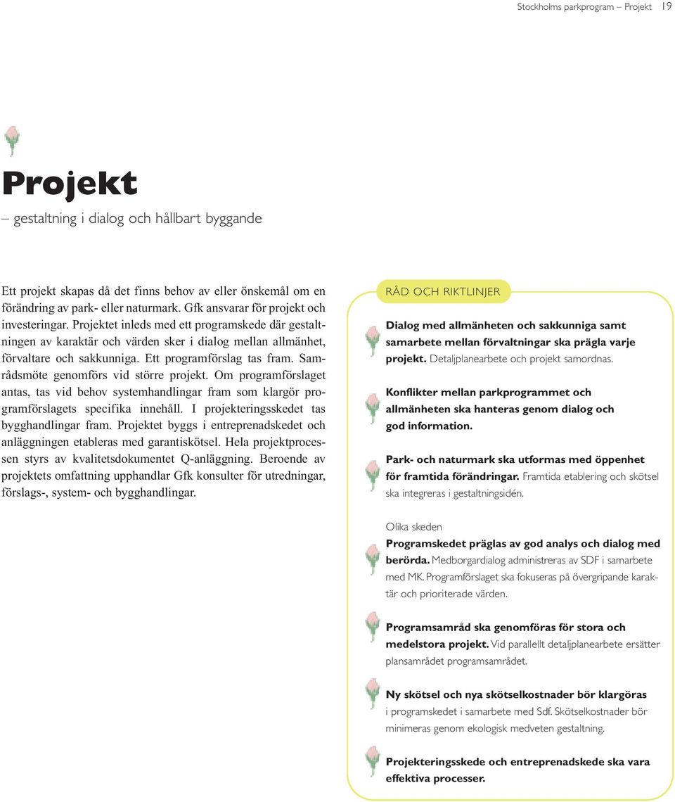 Ett programförslag tas fram. Samrådsmöte genomförs vid större projekt. Om programförslaget antas, tas vid behov systemhandlingar fram som klargör programförslagets specifika innehåll.