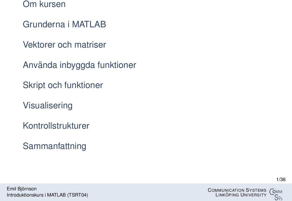 Skript och funktioner Visualisering