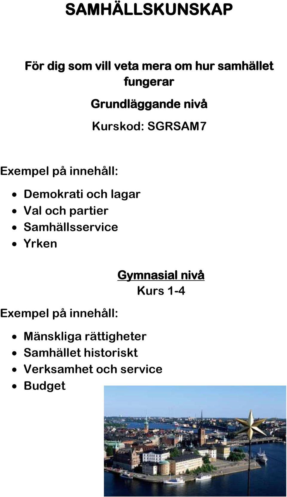 Val och partier Samhällsservice Yrken Kurs 1-4 Mänskliga