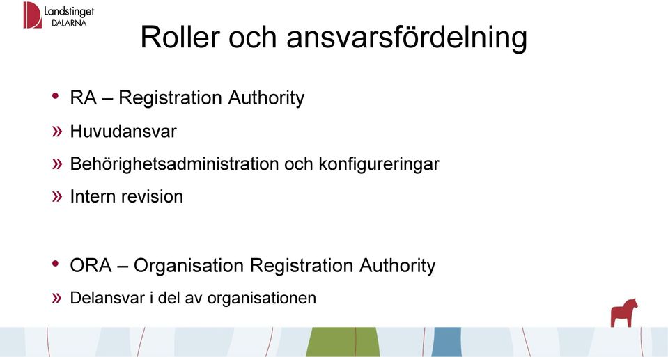 och konfigureringar» Intern revision ORA