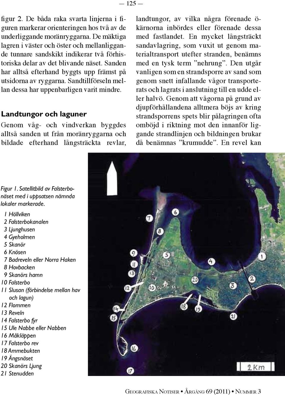 Sanden har alltså efterhand byggts upp främst på utsidorna av ryggarna. Sandtillförseln mellan dessa har uppenbarligen varit mindre.