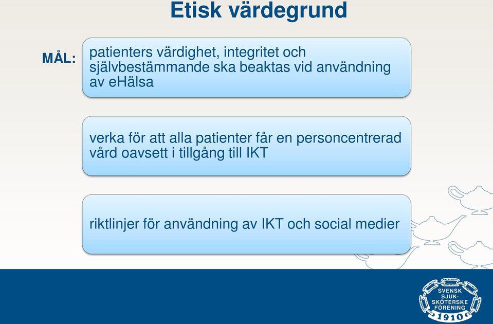 för att alla patienter får en personcentrerad vård oavsett i