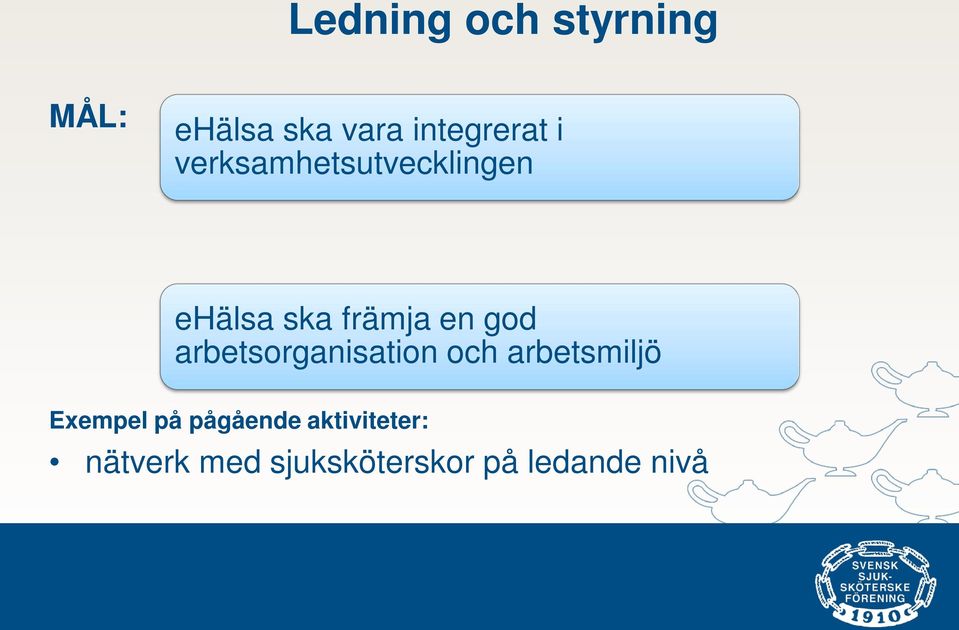 arbetsorganisation och arbetsmiljö Exempel på