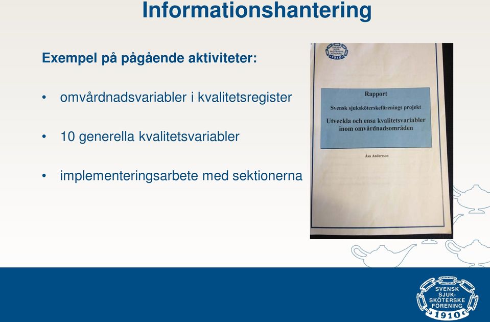 omvårdnadsvariabler i kvalitetsregister