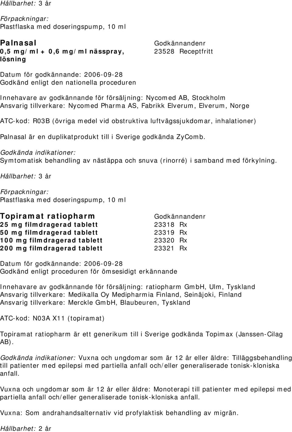 duplikatprodukt till i Sverige godkända ZyComb. Symtomatisk behandling av nästäppa och snuva (rinorré) i samband med förkylning.