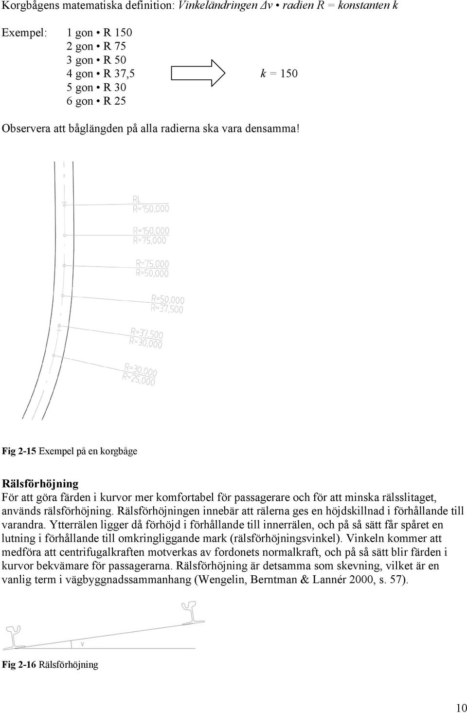 Rälsförhöjningen innebär att rälerna ges en höjdskillnad i förhållande till varandra.