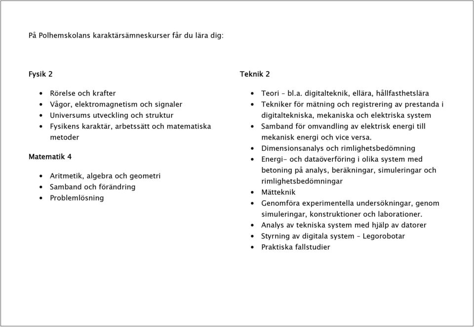 registrering av prestanda i digitaltekniska, mekaniska och elektriska system Samband för omvandling av elektrisk energi till mekanisk energi och vice versa.