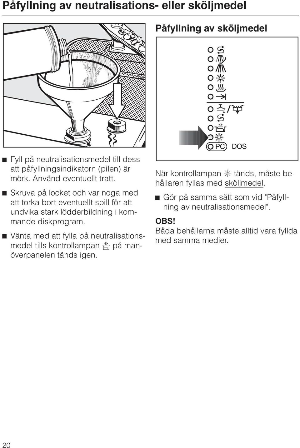 ^ Skruva på locket och var noga med att torka bort eventuellt spill för att undvika stark lödderbildning i kommande diskprogram.