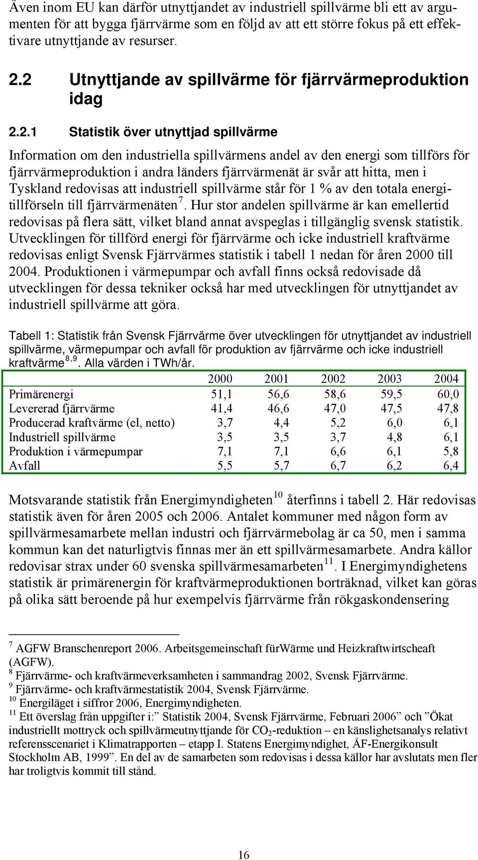 fjärrvärmeproduktion i andra länders fjärrvärmenät är svår att hitta, men i Tyskland redovisas att industriell spillvärme står för 1 % av den totala energitillförseln till fjärrvärmenäten 7.