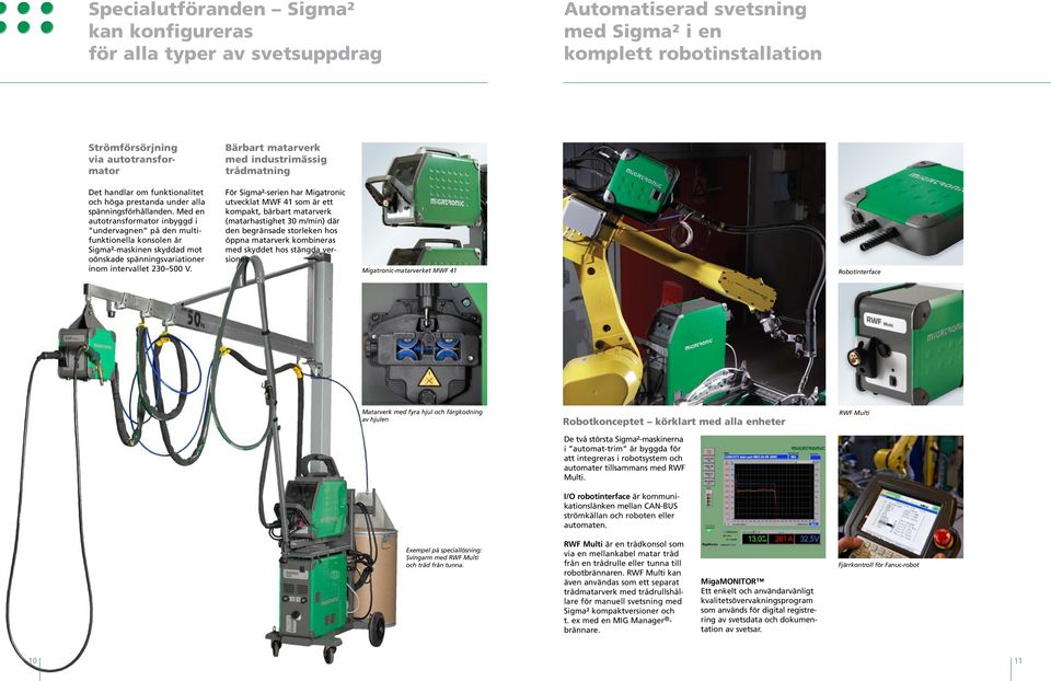 Med en autotransformator inbyggd i undervagnen på den multifunktionella konsolen är Sigma²-maskinen skyddad mot oönskade spänningsvariationer inom intervallet 23 V.