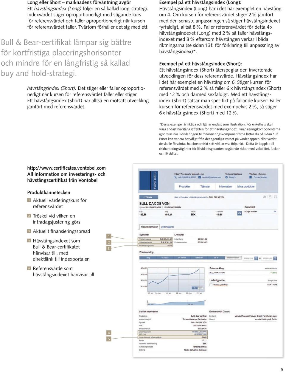 Tvärtom förhåller det sig med ett Bull & Bear-certifikat lämpar sig bättre för kortfristiga placeringshorisonter och mindre för en långfristig så kallad buy and hold-strategi. hävstångsindex (Short).