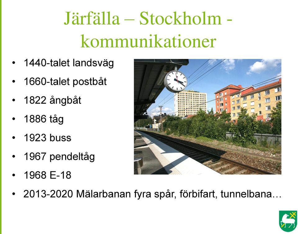 Stockholm - kommunikationer Stockholm Väst