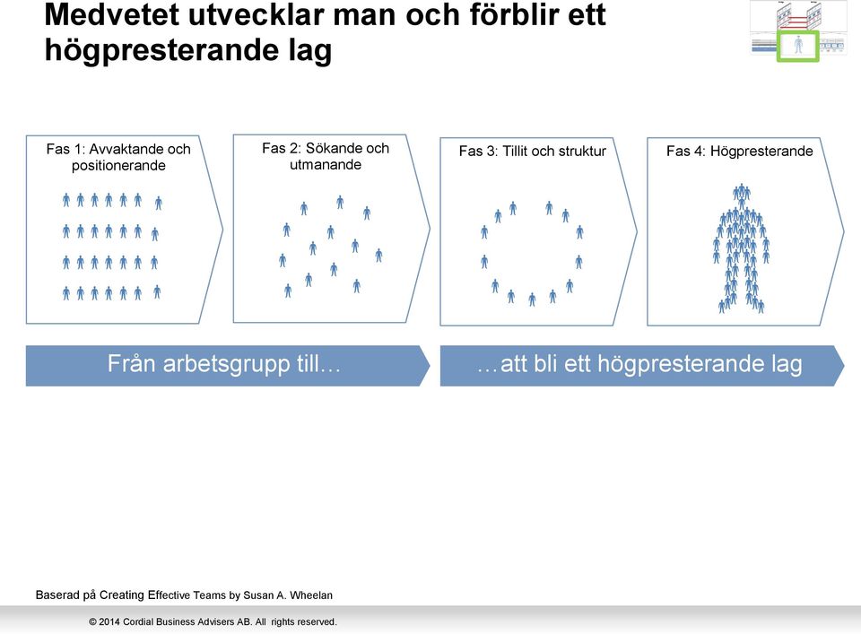 Tillit och struktur Fas 4: Högpresterande Från arbetsgrupp till att