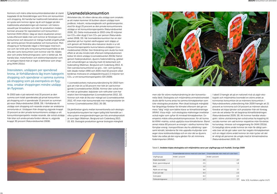 medan kvinnan ansvarar för reproduktion och konsumtion i hemmet (NIKK 2011c).