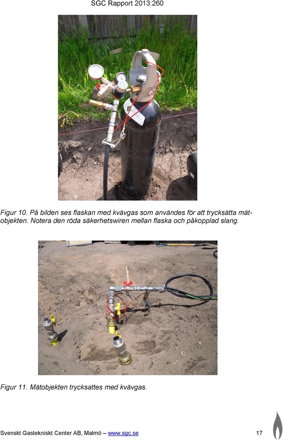 trycksätta mätobjekten.