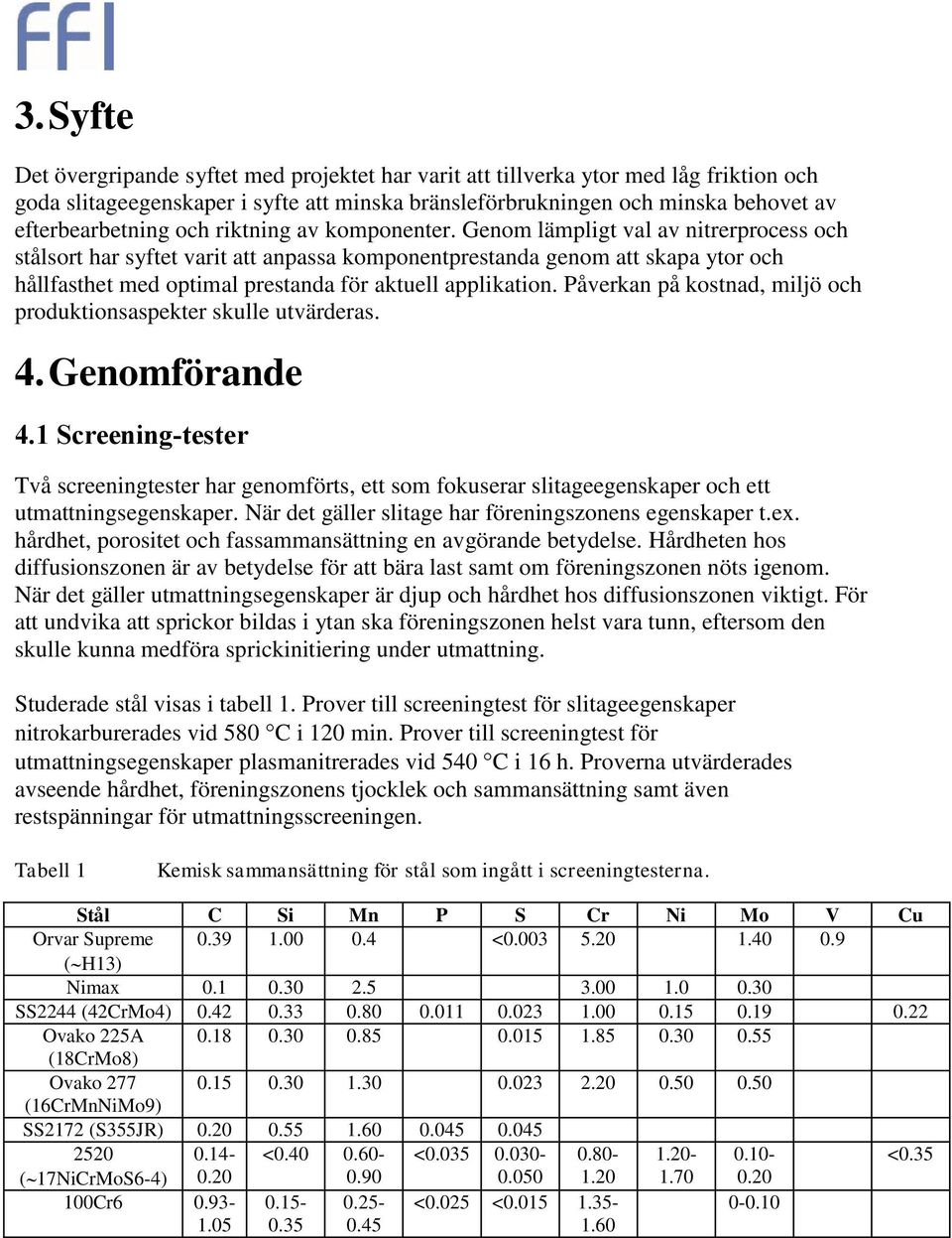 Genom lämpligt val av nitrerprocess och stålsort har syftet varit att anpassa komponentprestanda genom att skapa ytor och hållfasthet med optimal prestanda för aktuell applikation.