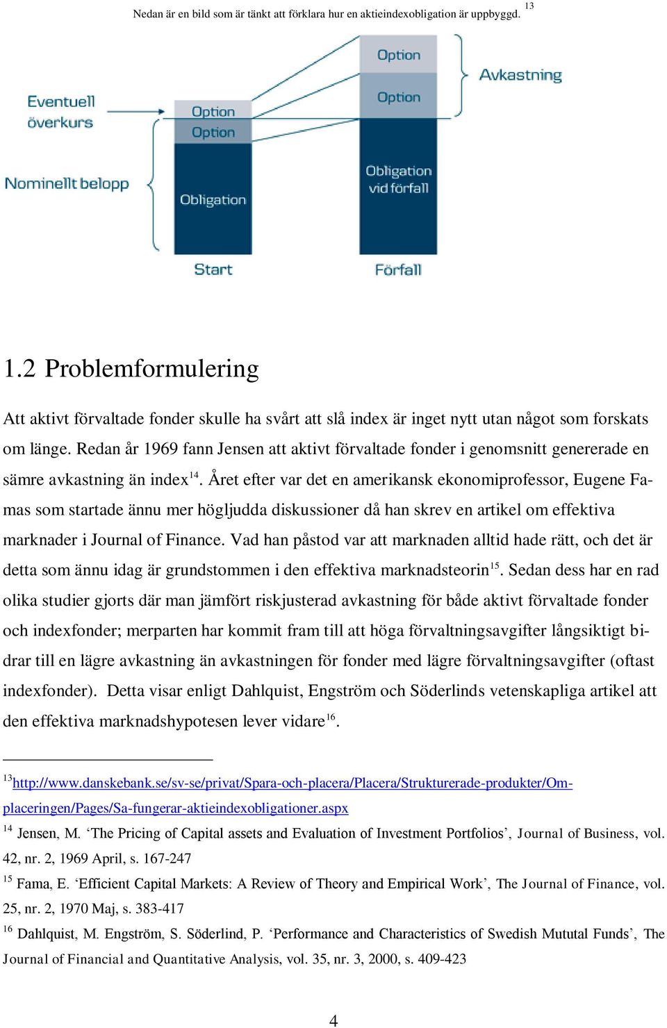 Redan år 1969 fann Jensen att aktivt förvaltade fonder i genomsnitt genererade en sämre avkastning än index 14.