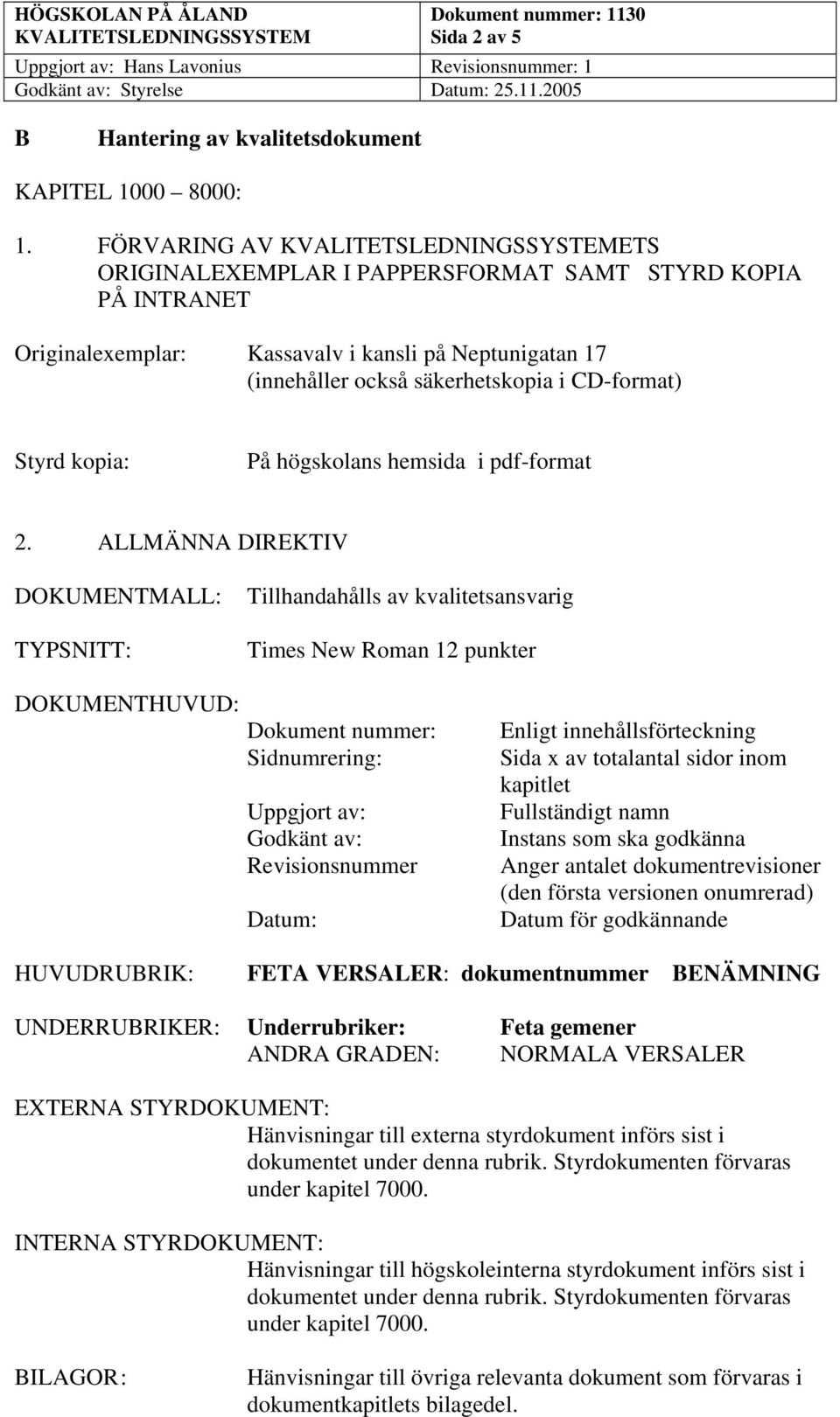 högskolans hemsida i pdf-format 2.