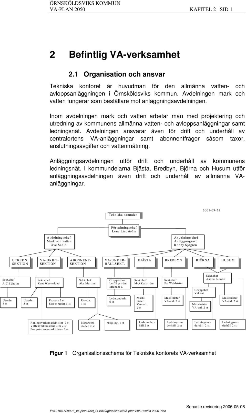 Inom avdelningen mark och vatten arbetar man med projektering och utredning av kommunens allmänna vatten- och avloppsanläggningar samt ledningsnät.