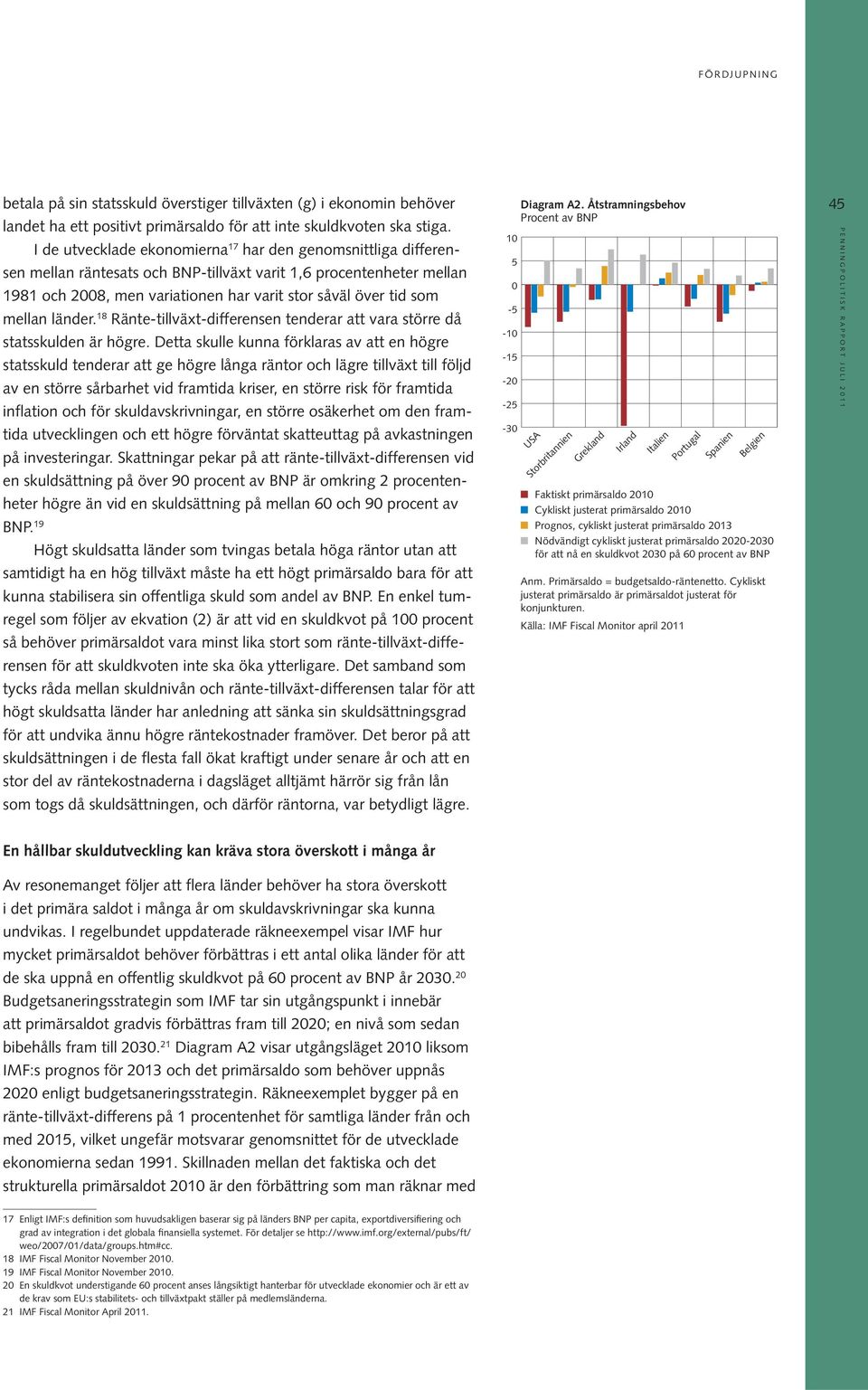 mellan länder. Ränte-tillväxt-differensen tenderar att vara större då statsskulden är högre.