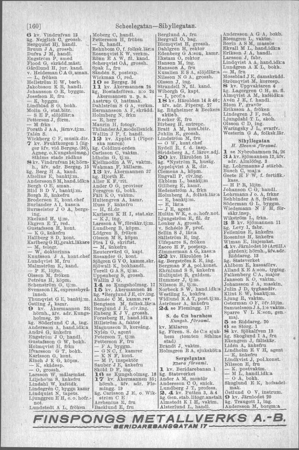 idk:a Dufva J M, haudl, Rosenqvist K W, verkm. Edenberg G A:sou, kamr. Erikson J A, handl, Engström P, smed Rönn E A W, fil. kand. Ekstam O, rektor Larsson J, fabr, Flood G, skrädd.mäst.