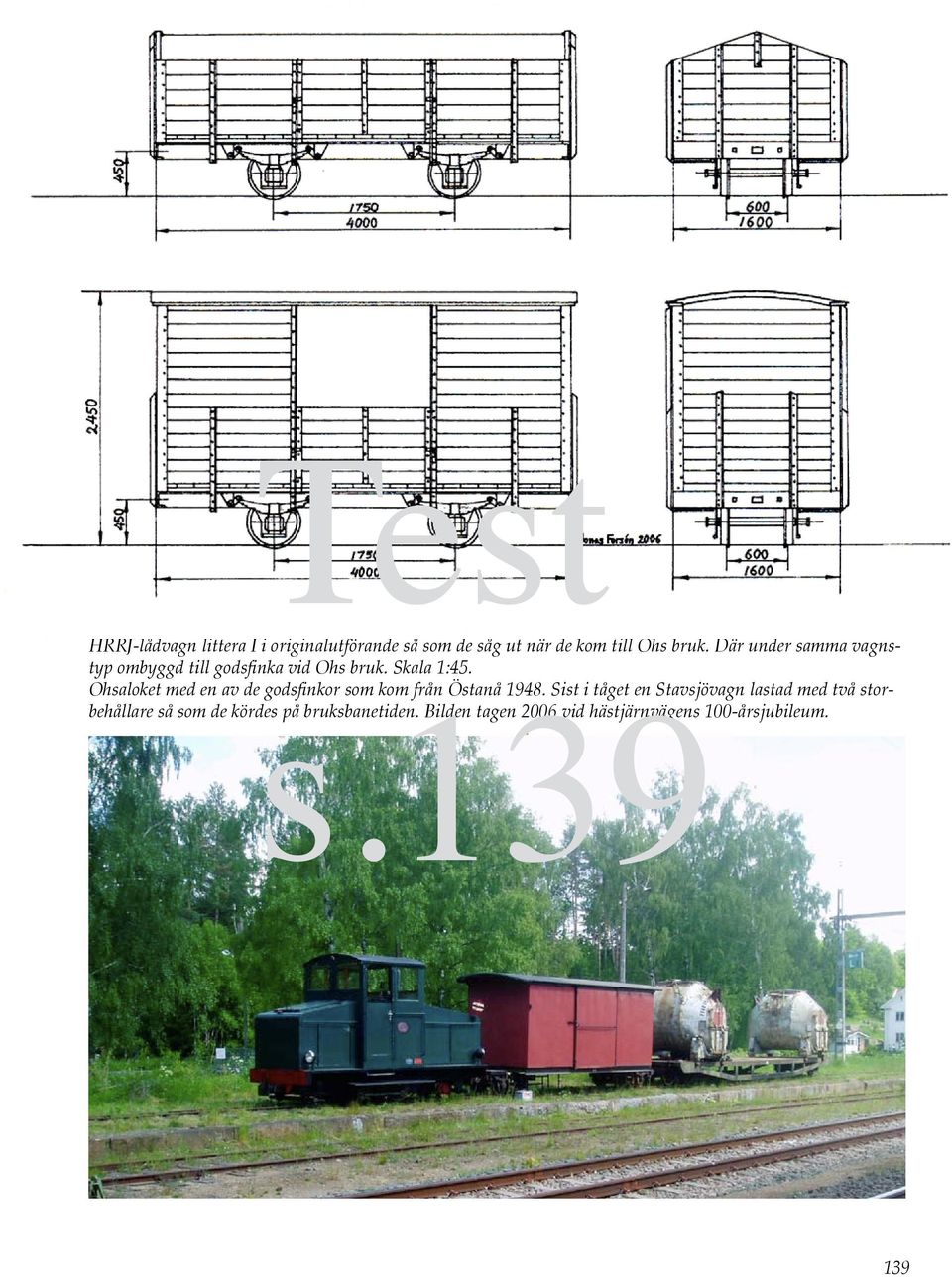 Ohsaloket med en av de godsfinkor som kom från Östanå 1948.